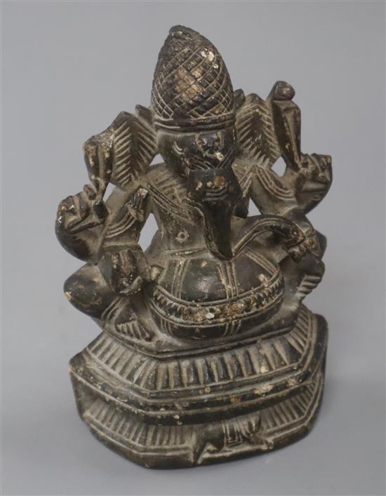 An Indian hardstone Ganesh height 15cm